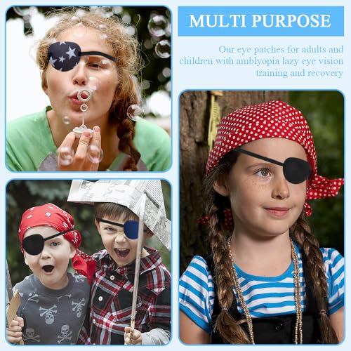 6 stuks boogpatches voor volwassen verstelbare patches medische patch linker- of rechtse comfortabele blinde blinddoeken voor amblyopie lui voor volwassenen en kinderen visie training en 3