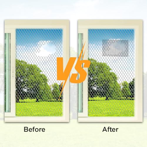 Window Shield Repair Tape, 2x196 Inch Screen Repair Kit voor Windows of Deur Screen Sterke Kleefstof Fiberglass Screen Tape Screen Patch Repair Tool Waterproof Mesh Repair Tape (Zwart) 5