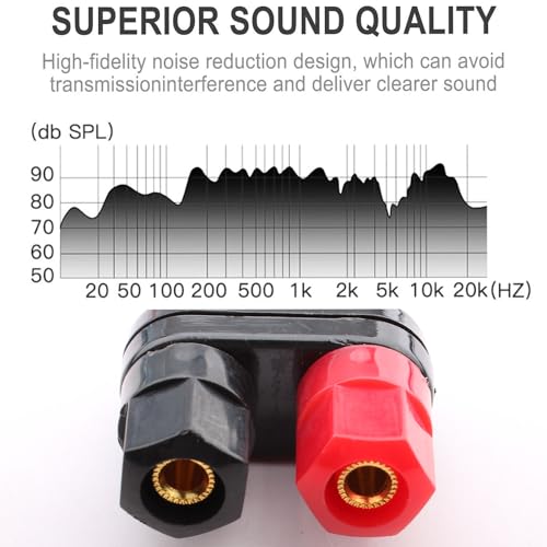 4st Speaker Terminal, Banana Plug Connectors, AMP Terminal Power Amplifier 2-Way Banana Plug Jack, Audio Speaker, Terminal Banana Jack, Panel Mount (lengte 4