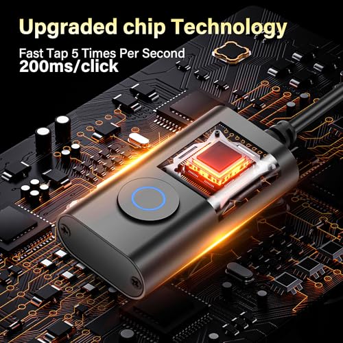 Mouse Jiggler 3.3FT Niet detecteerbare USB Mouse Mover met aan/uit touch switch en USB C Adapter Converter Simuleert beweging om te voorkomen dat laptop vallen slaap 4