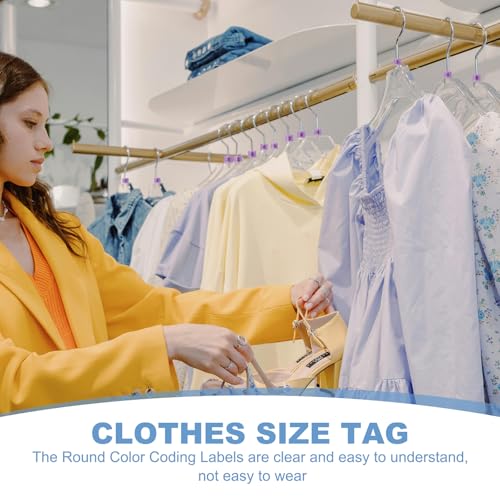 100Pcs Kleding Hanger Markers Nummer 39 Tags Fit 3mm Rod Garment Maat Tag Hanger Clips Ronde kleur Coding Label voor kleding Hangers, Paarse Roze 4