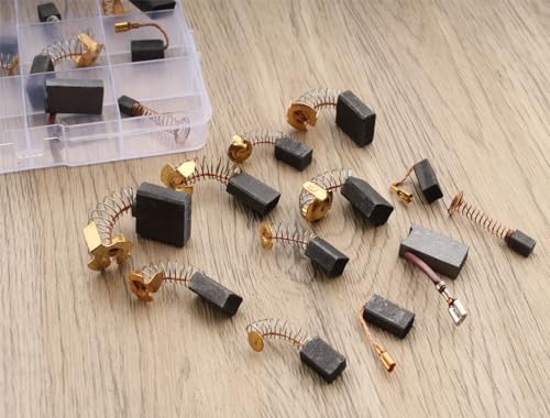 24st 12 maten elektrisch gereedschap koolstof borstels vervanging voor verschillende soorten koolstof borstel motoren zoals mitre cutters, haakse slijpers