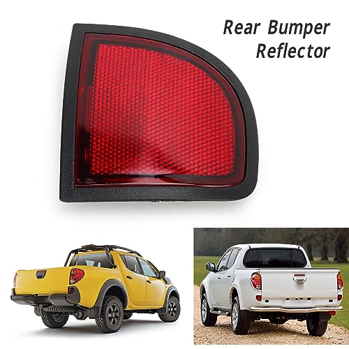 Rear Bumper Reflector, voor Mitsubishi L200 Triton ML MN 2005 tot 2015 Rode Bumper Staartreflectorpaneel rood (Left 8355A015) 3
