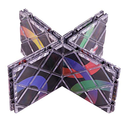 QCSTORE Magische puzzel - 12 panelen, 3 ringen, Zwarte Opvouwbare Kubus, Klassiek Speelgoed 3