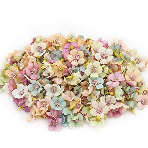 Pak van 100 kunstbloemen hoofden, decoratieve bloemen, kunstmatige bloemen, kunstmatige bloemen, bloemhoofden, bruiloft, Huis Decoratie, DIY ambachten, Garland, Scrapbooking, Hair Jewellery, 2,5 cm