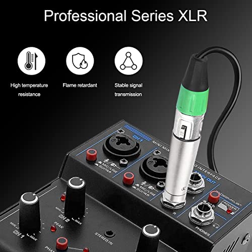 XLR 3 Pin Vrouw Man tot 1/4" 6.35mm Mannelijke Audio Mono Adapter TS Jack voor Microfoon Mixer, XLR Connector Plug Converter, Metalen Adapter, 6st 3