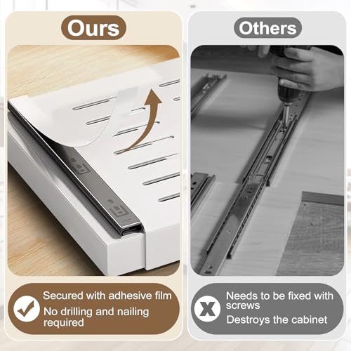 Uittrekbare lade Organisator voor Keuken laden Organisator voor Keuken Cupboard Uitbreidbaar Geen Boren en Nagels vereist 4