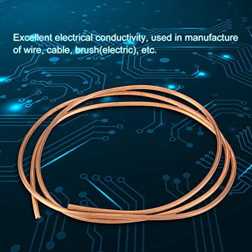 2M T2 zachte koperen buis, koperen buis voor koeling pijpen, OD 6mm, ID 4mm, dikte 1mm, voor koeling (OD 6mm, ID 4mm)