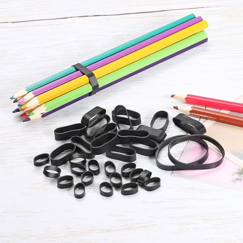 Siliconen Rubber Banden Ringen 50 Stuks Non Slip 1 7/8 Inch Flat Black voor boeken, kunst, dozen, Cord Verpakking, Zak Wraps 5