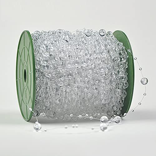 60m Pearl Garland, Parel Band, Parel ketting, Cadeau Lint, Decoratie Band met kralen voor DIY ambachten, Party, Tafel Decoratie, Bruiloft, Bruid, Haar sieraden, Oorbellen, Ketting, Bruids boeket