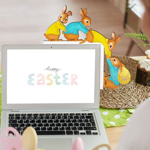 Pasen Deur Frame Decor Schattig Konijn Hoek Teken Houten Konijn Huis Decoratie voor Pasen Kinderen verjaardag partij levering 3
