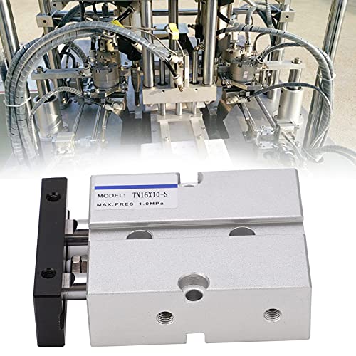 Luchtcilinder Pneumatische cilinder Dubbele werking Roestvrij Aluminium Legering TN16 0,1-0.9MPa 10-200mm(TN16X10-S)