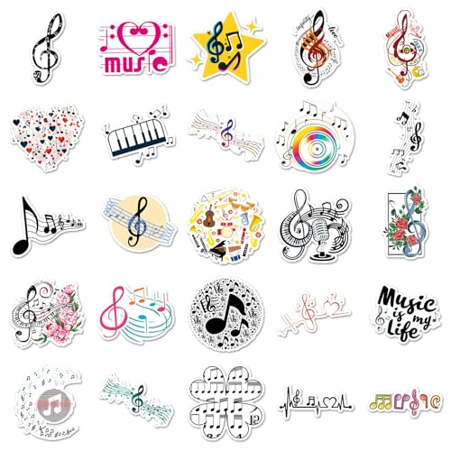 Muziek Muziek Sticker Set Stickers Kinderen Tiener 50 stuks Waterdicht Vinyl Decals Laptop Skateboard Kofferhelm Autofiets mobiele telefoon Motorrijwiel Scrapbook Geschenken dagboek muggen 4