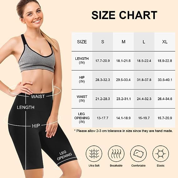 Vrouwen High Waist Sportbroek Butter Soft Tummy Control Fietsshorts Butt Lift Yoga Stretch Shorts for Sports Running Workout Gym Zwemmen,1 x Black,XL, 1pack_black 5