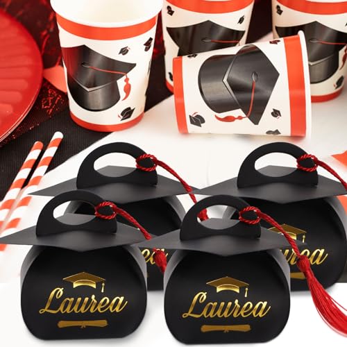 Kleine geschenkdozen voor afstuderen, Italiaanse afstudeerdecoratie, gastcadeaus voor afstuderen partijen 4