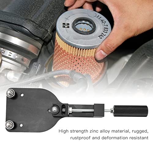 Oliefiltersnijder, Zinklegering Hoog rendement 77750 Gemakkelijk te bedienen voor 2‐3/8 inch tot 5 inch filter snijbereik (zwart)