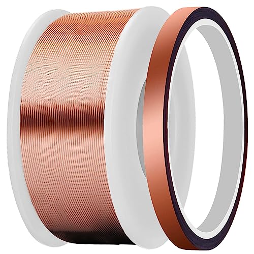 22AWG Magnetische draad 0,65mm Diameter Geëmailleerd koperdraad 150g 50m 0,05mm Geïsoleerd 155°C hittebestendig winddraad voor motortransformatoren met 10mm hoog
