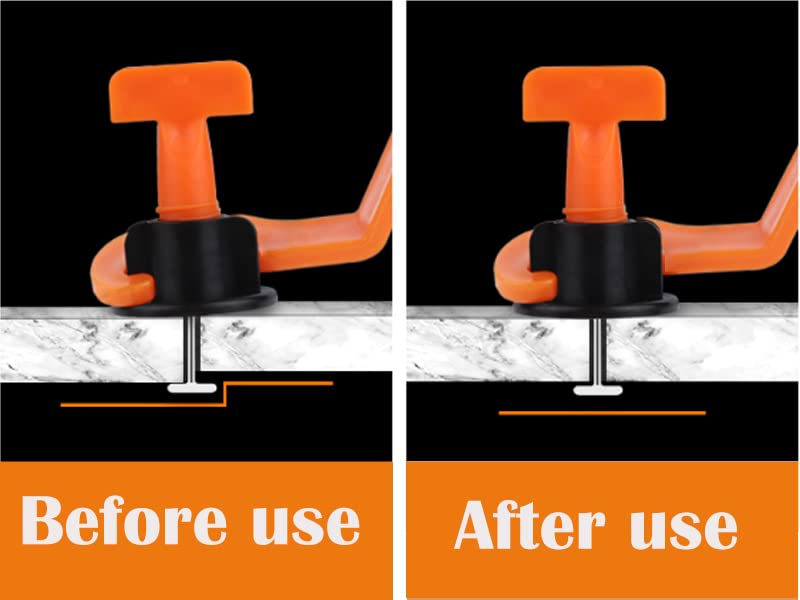 20 stuks Herbruikbare tegelniveaus, tegelinstallatie gereedschap voor de bouw van vloeren, met 2 stuks speciale toetsen en 20 stuks stalen naald 3