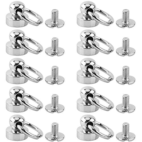 10Stuks Messing Rivet Studs Schroef, Lederen Craft Rivets, Terug Ronde Ring Head Leathercraft Onderdelen