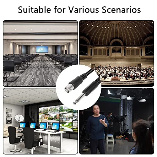 6.35mm Plug naar BNC Bus Kabel BNC Bus naar 1/4 Inch Mono Plug Two Way Extension Kabel voor CCTV DVR Camera Antenna Radio etc. (BNC Vrouw) 5