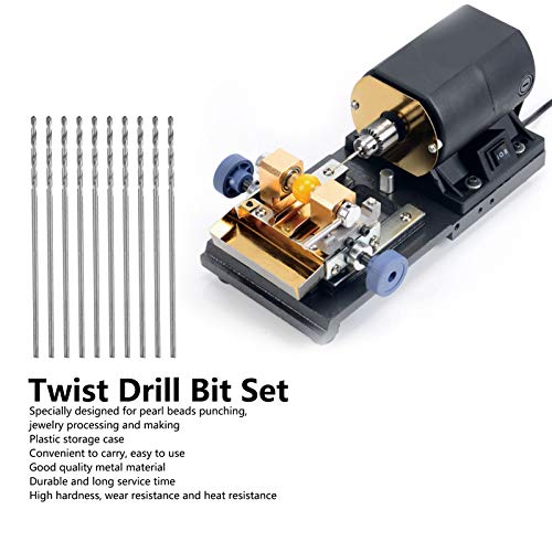 Hogesnelheidsstaalkobalt Boorbit set, 10 st. 0.75mm Spiraal Boor bit kleine rechte Shank Pearl boren Gereedschappen, voor roestvrij staal, licht-gauge metaal 3