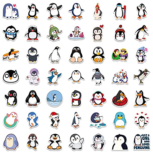 Penguin Sticker Set Stickers Kinderen Tieners 100 Pieces Penguin Waterproof Vinyl Decals Laptop Skateboard Kofferhelm Autofiets mobiele telefoon Motorrijwiel Bike Scrapbook Cadeau 3