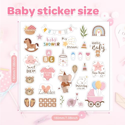 4 stukken baby foto album stickers baby album betoverende bruine stickers baby stickers foto album DIY kinder stickers doop foto album kalender scrapbooking stickers feest decoratie