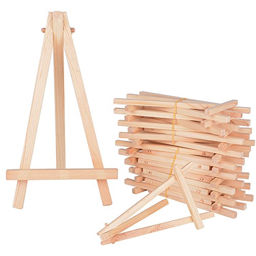 20 st. Mini Easel Houten Fotohouders, Kaarthouders, Memo Houders, Plaatskaarthouder, Stoelkaarthouder, Kleine Ezel, Tafeldecoratie voor bruiloft, Verjaardag, Doop, Partij