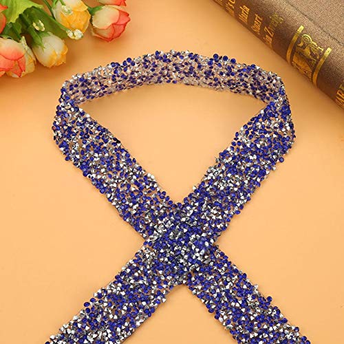 1yard 30mm Diamond Ribbon Wrap Roll Sparkle Crystal Rhinestone Ribbon Decoratie Kan gebruikt worden voor DIY decoratie activiteiten (Navy) 4