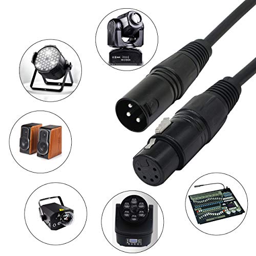 DMX 512 XLR Man naar XLR Female 5 Pole Stage Lichtkabel met metalen connectoren voor Stage Verlichting en DJ-1.6m