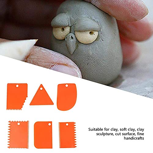 6Pcs Plastic Clay Scraper Handvat gesneden klei Sculptuur DIY gereedschap Pottery Clay Scraper Keramische gekartelde gereedschappen 4
