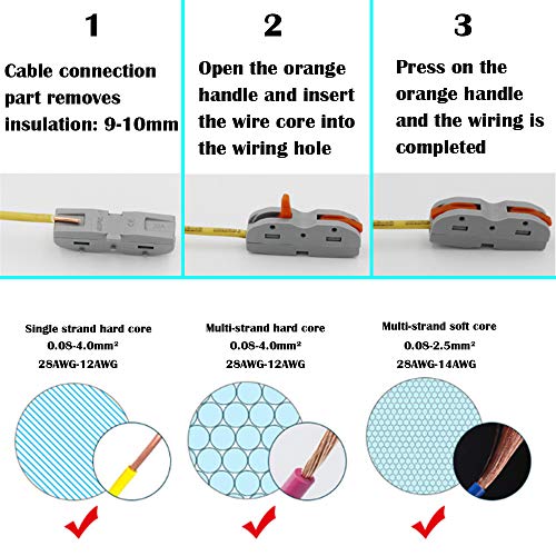 Verbindingsterminals, 42 stuks SPL-1 snelle aansluitterminals met controlehendel bilaterale geleider klem bijgewerkte versies kunnen vrij worden gecombineerd SPL 2-5 5