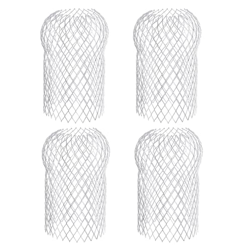 Goot Guard, 4 Stuks 7 Inch Aluminium Downpipe Filter Strainer, Anti-blocking Line Cover Drain Cover Downspout Beschermer voor Clogging bladeren Rubble