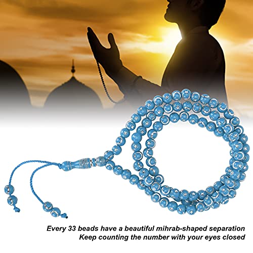 99 Moslim kralen gebed kralen armband Hars Unisex Mala ketting Boeddhist Stretch armband Rozenkrans Aanbidding Levert accessoire religieuze rozenkrans Decor (4#)