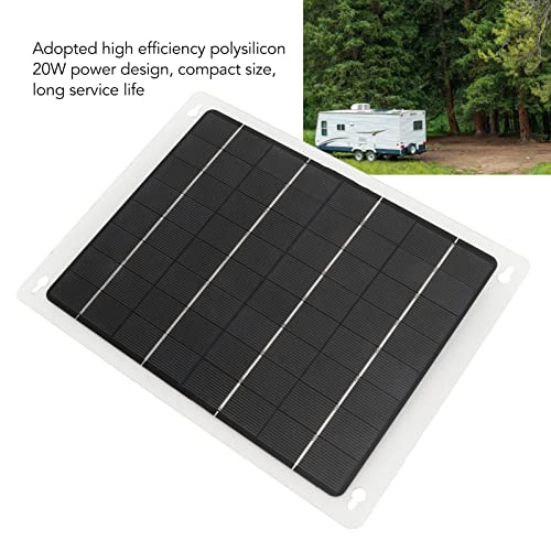 20W 12V Solar Panel Polysilicon Battery Charger Panel Dubbele USB Opladen Port Obd Kabel voor auto RV Opladen 4