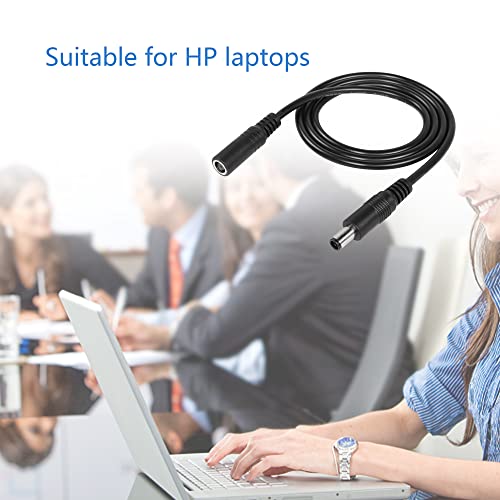 3.3FT Laptop Power Cable DC 7.4mm x 5mm Vrouwelijk aan man Opladen Connector Power Extension Kabel voor HP Compaq 6710B 6715B 6715S 6730B 6730B 6735B 6830S 6910P (1m) 5