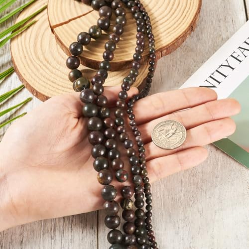 4 Stranden Natuurlijke Picasso Jasper Kralen Stranden 4mm/6mm/8mm/10mm ronde stenen kralen Picasso stenen spacer kralen voor doe-het-zelf armband ketting sieraden maken 5