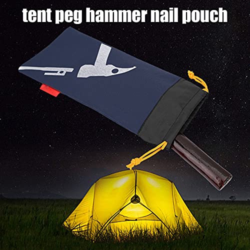 Hammer Nail Bag, Tent Pegs Bag Camping Tent Bag voor Camping Tent Hammers (Navy Blue)