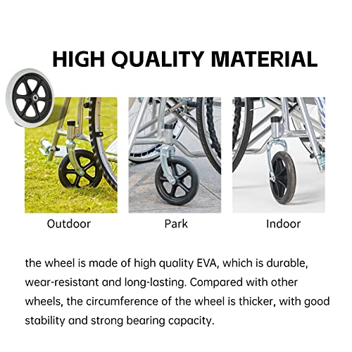 8 Inch Rolstoel Voorwielen, Gehandicapten anti-slip TPR Wielen Rolstoel Accessoire Roll Rollers, Rolstoel Scooter Wielen 4