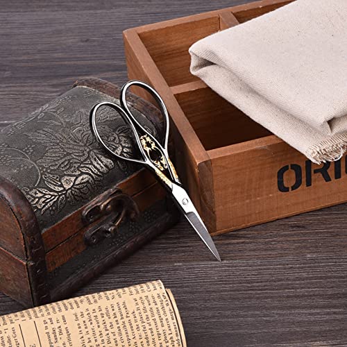 Naaischaar, Vintage Style Stainless Steel Precisieschaar voor Maatwerk Borduren Huishouden Craft Art Jobs Dagelijks gebruik Accessoires (#01) 3