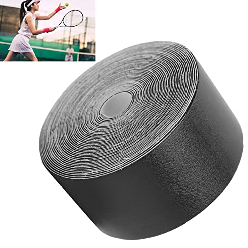 Tennis Racket Tape, PU 5M Racket hoofd bescherming Tape Flexibel Matig Viscosity Tennis Racket Head Tape voor sportapparatuur(zwart) 5