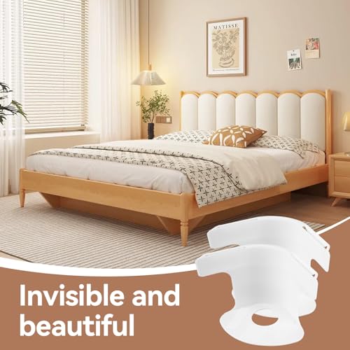 4 st Onzichtbare Lad Bed Cover Fixer, Sheet Holder met vergrendeling Strips, Sheet Holders voor beddengoed, Inbouwvel Clips met Lock Strips, Bed Sheet Grippers, Non-slip Locking Sheet Clamps 4