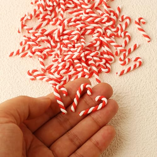 100 stuks mini-suikerstokken, decoratie, 21 mm, kerstboomversierening, doe-het-zelf mini-kersthanger, Kerstmis, hangende ornamenten voor kerstboom, kerstthemafeest, woondecoratie (A-rood) 3