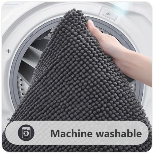 Non Slip Bad Mat Chenille Bad Mat 50 x 80 cm Zachte en comfortabele badmat Super Absorberende Fluffy Bad Mat voor Badkamer Machine Wasbaar 3