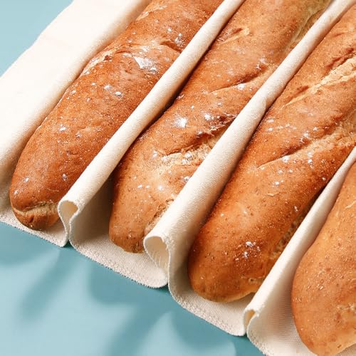 2 stukken linnen doek, 150 x 60 cm, bakkerslinnen, deegdoek, linnen doek voor brood, bakkersdoek, gebakdoek, natuurlijk linnen, brood, bakken, toebehoren, voor fermenteren, brood, baguette, brood 4