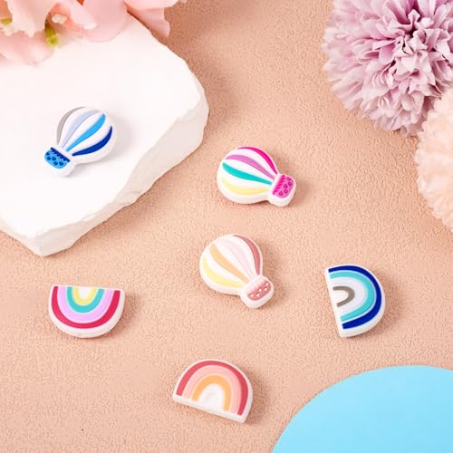 6 st breinaald stoppers regenboog ballon naalden punt beschermers Siliconen steken naald einde kappen voor Quilt DIY kunst naaien beginners haak 3