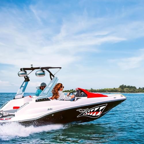 2 st. Kajak Sticker waterdichte Sticker sterke lijm DIY Grappige Shark Teeth Mond Sticker Decal Car Kayak Boat Truck Decoratie voor Kayak Car Truck