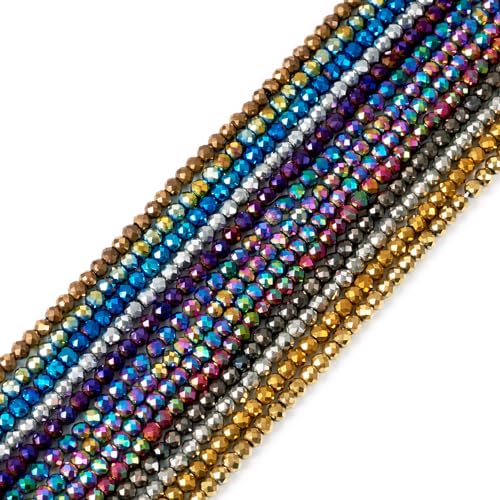 13 Strands 3mm Facet ronde glazen kralen Crystal Glas Rondelle Losse kralen voor DIY ambachten armband ketting sieraden maken