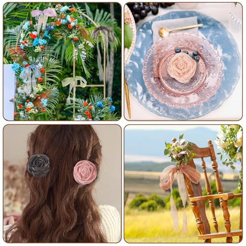 10 meter polyester plooi linten 25 mm crêpe rand linten bisque rimpel linten chiffon linten verpletterde linten plooi golven linten voor doe-het-zelf cadeau verpakt wieden decor 3