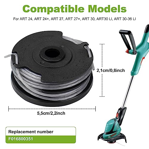 4 Pack Spool Line Replacement for Bosch ART 24 27 30 30-36 LI Grass Trimmer Snijdlijn Vervanging Spool 6M No.F016800351